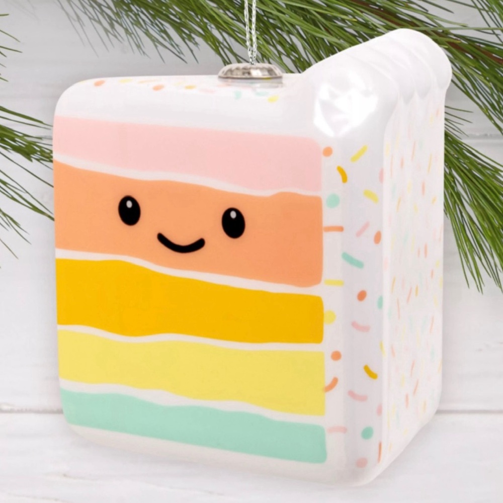 Hallmark Rainbow Slice of Cake Shatterproof Christmas Ornament (NWT) - Picture 6 of 14